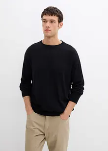 Trui met ronde hals, loose fit, bonprix