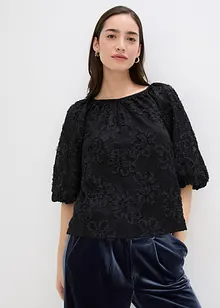 Blouse met een gestructureerd bloemmotief, bonprix