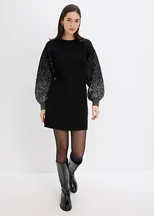 Gebreide jurk met glittereffect, bonprix