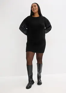 Gebreide jurk met glittereffect, bonprix
