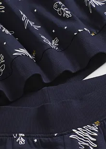 Pyjama van katoen met een glanzend dessin, bonprix