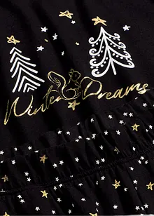 Pyjama van puur katoen met glitterprint, bonprix