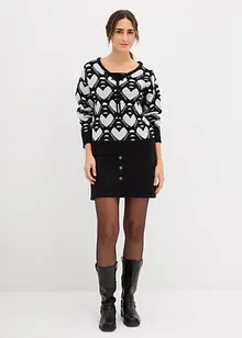 Fijngebreide jacquard trui, bonprix