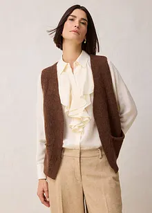 Grof gebreid vest met alpacawol, bonprix