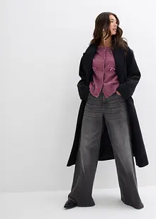 Fijn gebreid vest met strikjes, bonprix