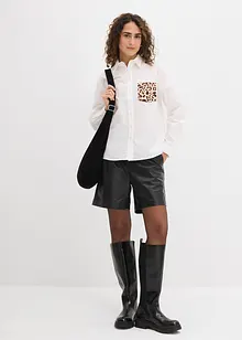 Oversized overhemd met borstzak in contrastkleur, bonprix