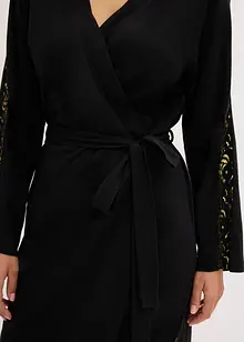 Kimono badjas met delicate glitterkant, bonprix