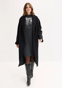 Gebreide jurk met paillettenapplicatie, bonprix