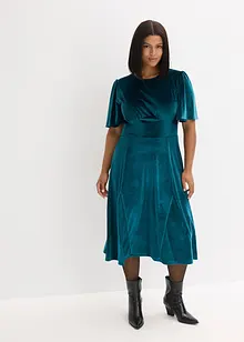 Midi jurk van zacht fluweel, bonprix
