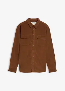 Stretch corduroy overhemd met fleece voering, warm gevoerd, bonprix