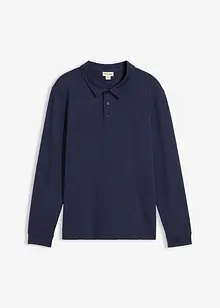 Poloshirt met lange mouwen van biologisch katoen, bonprix