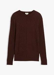 Geribde trui van een katoenmix, bonprix