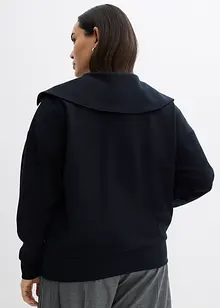 Sweater met een brede kraag in een viscosemix, bonprix