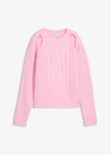 Grof gebreide trui met kabelpatroon, bonprix