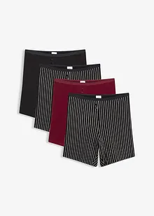 Damesboxershorts met langere pijpen (4-pack), bonprix