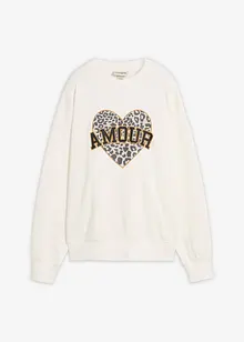 Oversized sweater van katoenmix, bonprix