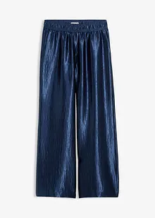 Gesatineerde palazzo broek met comfortabele tailleband, bonprix