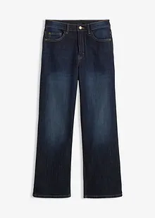 Wide leg thermojeans met jersey voering, mid waist, bonprix