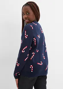 Fijngebreide trui met een kerstmotief, bonprix