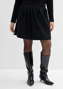 Bandplooirok in een licht glanzende viscosemix, bonprix