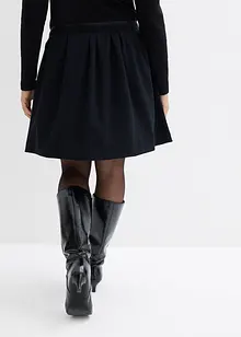 Bandplooirok in een licht glanzende viscosemix, bonprix