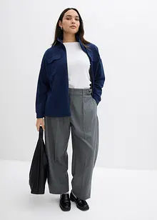 Sweatvest van licht glanzende viscosemix, bonprix