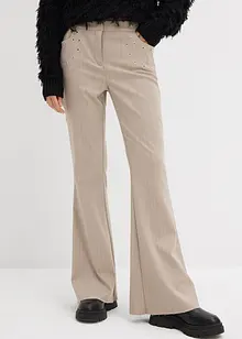 Flared broek van soepele viscose, bonprix