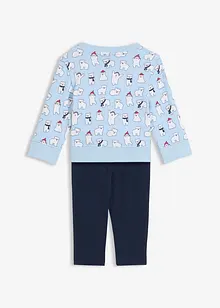 Sweater en kruiplegging van puur biologisch katoen (2-dlg. set), bonprix