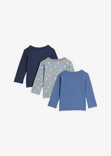 Longshirt van biologisch katoen  (set van 3), bonprix
