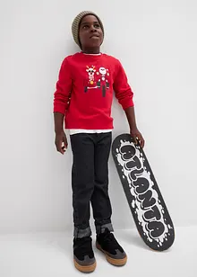 Sweater met kerstmotief van puur biologisch katoen, bonprix