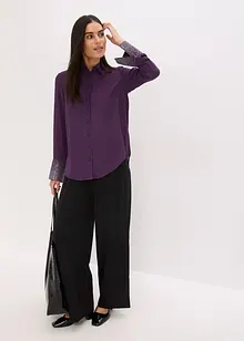 Overhemdblouse met glittersteentjes, bonprix