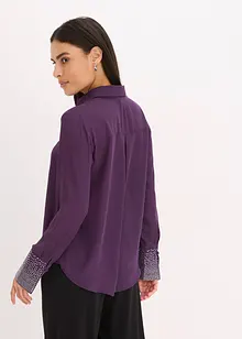 Overhemdblouse met glittersteentjes, bonprix