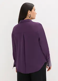 Overhemdblouse met glittersteentjes, bonprix
