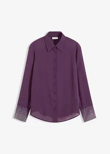 Overhemdblouse met glittersteentjes, bonprix