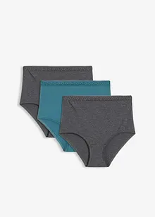 Tailleslip met katoen (set van 3), bonprix