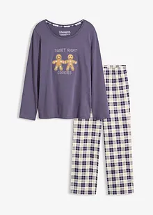 Pyjama met flanellen broek, bonprix