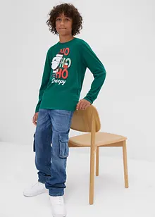 Longsleeve Snoopy van katoen met een kerstmotief, Peanuts