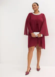 Chiffon jurk met strass-applicatie, bonprix