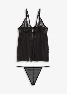 Babydoll + string (2-dlg. set), bonprix