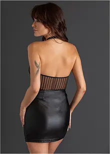 Sexy halter jurk in wetlook, bonprix