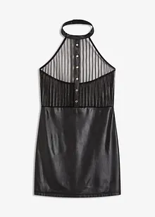 Sexy halter jurk in wetlook, bonprix