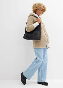 Teddy fleece vest, oversized, bonprix