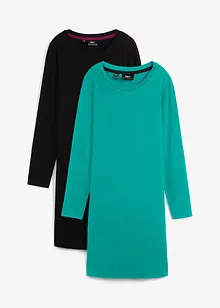 Jersey jurk (set van 2), bonprix