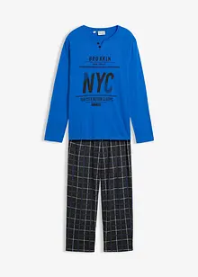 Pyjama van katoen met lange mouwen en knoopsluiting, bonprix