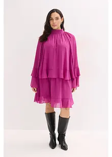 Chiffon jurk met volants, bonprix