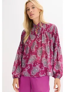 Satijnen tuniek met biezen, bonprix