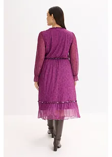 Jersey midi jurk van mesh, bonprix