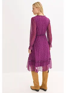 Jersey midi jurk van mesh, bonprix