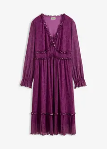 Jersey midi jurk van mesh, bonprix