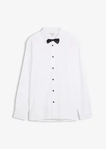 Overhemd en vlinderstrik van biologisch katoen (2-dlg. set), bonprix